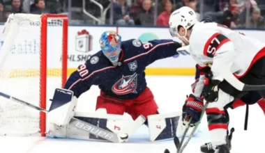 Elvim Merzļikinam neveiksmīgs NHL mača sākums – nomainīts jau pirmajā periodā