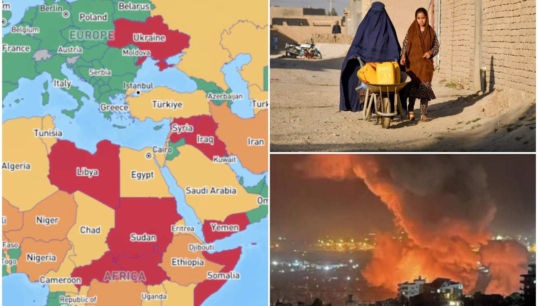 “Riska kartē” publicēti jaunākie dati par valstīm, uz kurām nākamgad doties būtu īpaši bīstami