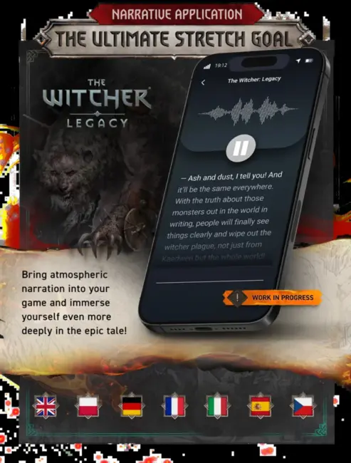 Jaunā "The Witcher" galda spēle "Legacy" Gamefound platformā savākusi 12 miljonus dolāru un saņems stāstījuma lietotni ar septiņu valodu dublējumu