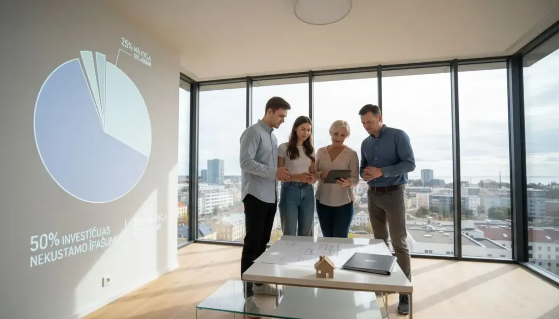 Kā Latvijas iedzīvotāji rīkotos ar miljonu: nekustamais īpašums un ceļošana apsteidz investīcijas
