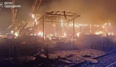 Krievija Ziemassvētku naktī Ukrainu posta ar 131 dronu