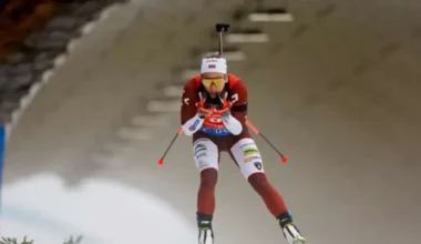 Latvijas biatlonistes Pasaules kausa stafetē noslēdz 18. vietā Austrijā