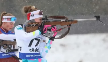 Latvijas jaunā biatloniste Djatkoviča izcīna 47. vietu IBU Junioru kausa 12,5 km individuālajā distancē Šveicē