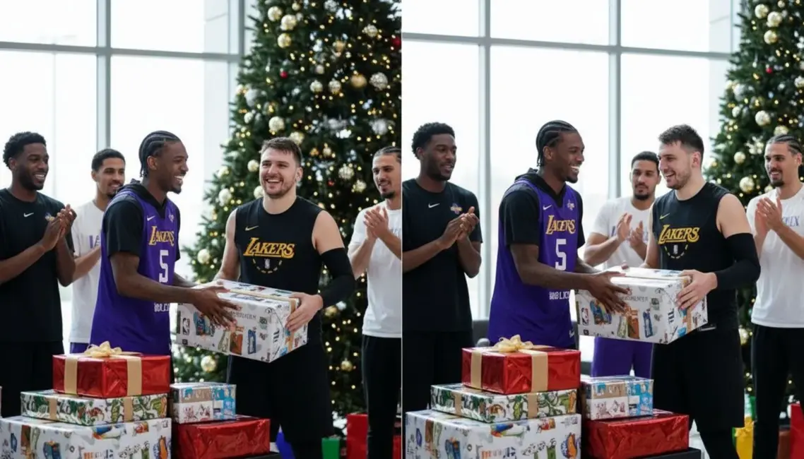 Luka Dončičs pirms Ziemassvētkiem ar dārgām dāvanām palutina "Lakers" komandas biedrus
