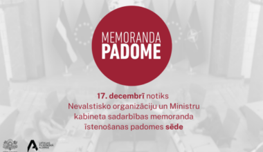 17.decembrī notiks šī gada noslēdzošā Memoranda padomes sēde