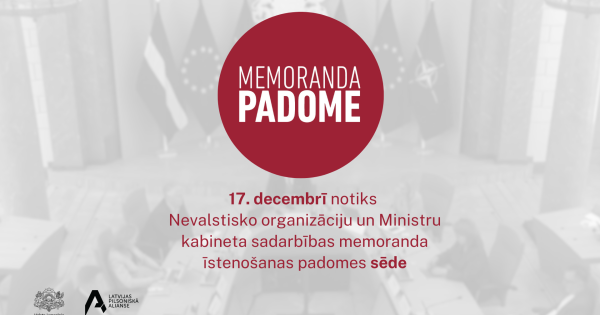 17.decembrī notiks šī gada noslēdzošā Memoranda padomes sēde