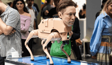 Masks, Bezoss un Zakerbergs dīvainā paskatā parādās mākslas izstādē (video)