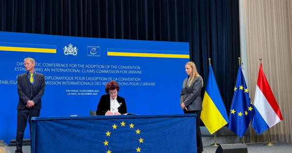 Latvija Hāgā paraksta Konvenciju, ar kuru izveido Starptautisko Prasību komisiju Ukrainai