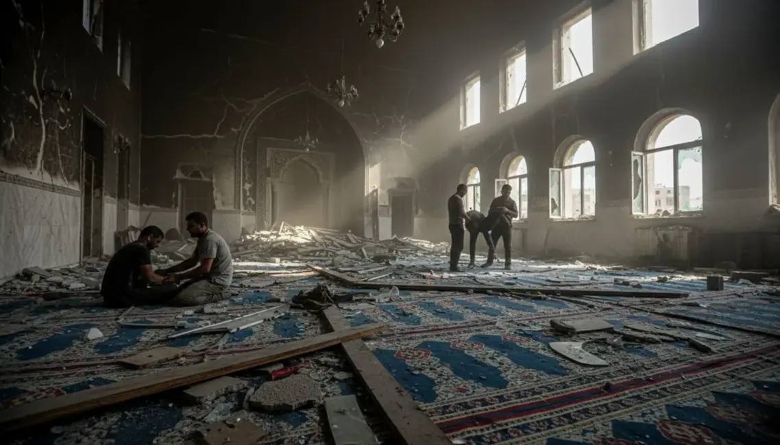 Sprādzienā mošejā Sīrijā bojā gājuši un ievainoti cilvēki