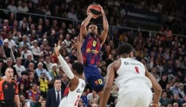 Trīs pagarinājumi un rekords: «Barcelona» šodien Eirolīgā pārspēj Rodiona Kuruca «Baskonia» ar negaidīti rezultatīvu cīņu