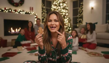 Ziemassvētku Dārgumi un Zobu Veselība: Krisija Teigena Zaudē Laminātiņu, Cenšoties Pārsteigt Bērnus