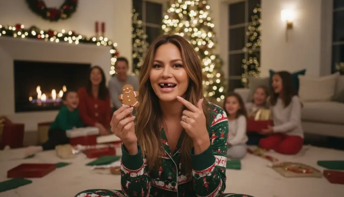 Ziemassvētku Dārgumi un Zobu Veselība: Krisija Teigena Zaudē Laminātiņu, Cenšoties Pārsteigt Bērnus