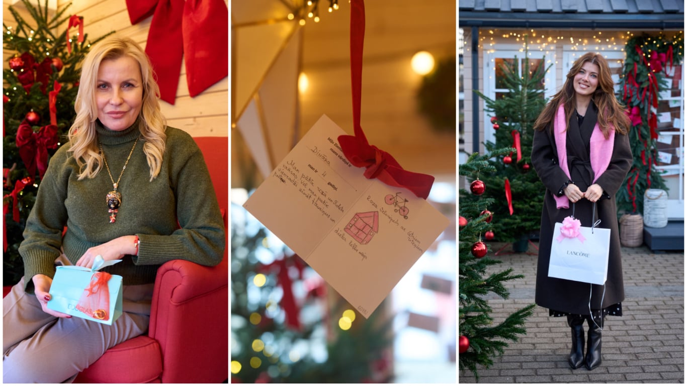 Agnese Zeltiņa un Dita Grauda piepilda mazu meiteņu sapņus. Tik sievišķīgas dāvaniņas! — Santa