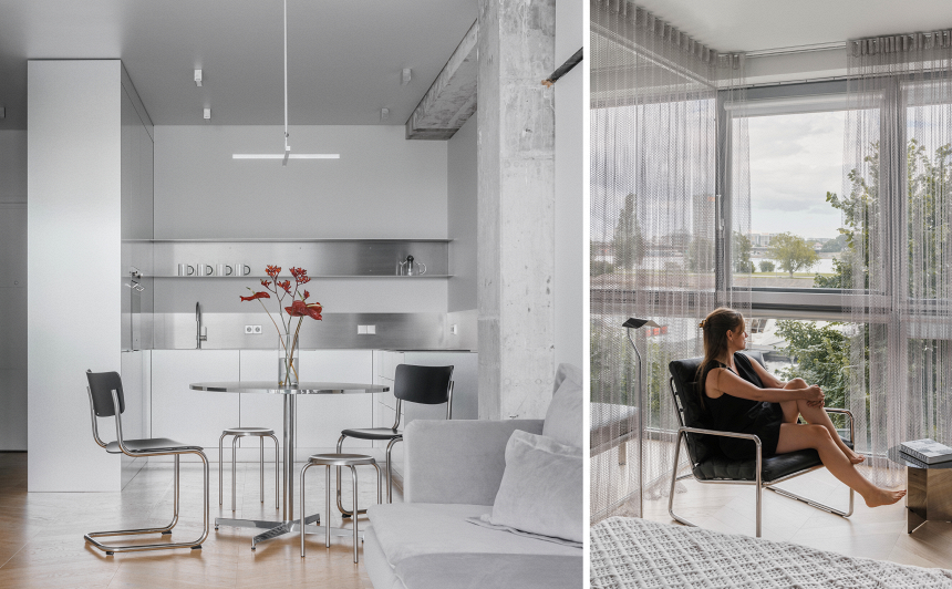 Sudraba īres dzīvoklis Daugavas krastā ar skatu uz Vecrīgu. Tas pat mazliet vizuļo! — Santa