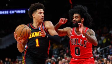 Punkti tev, punkti visiem - "Hawks" un "Bulls" aizvada NBA sezonas rezultatīvāko spēli