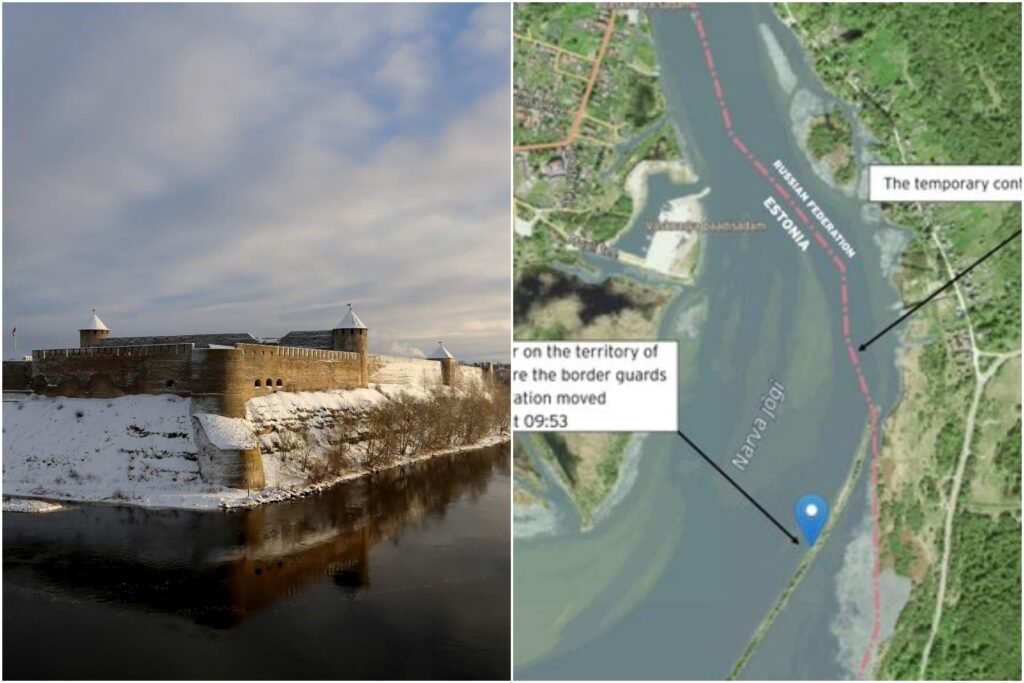 
Igaunijas-Krievijas robeža Narvas upē
