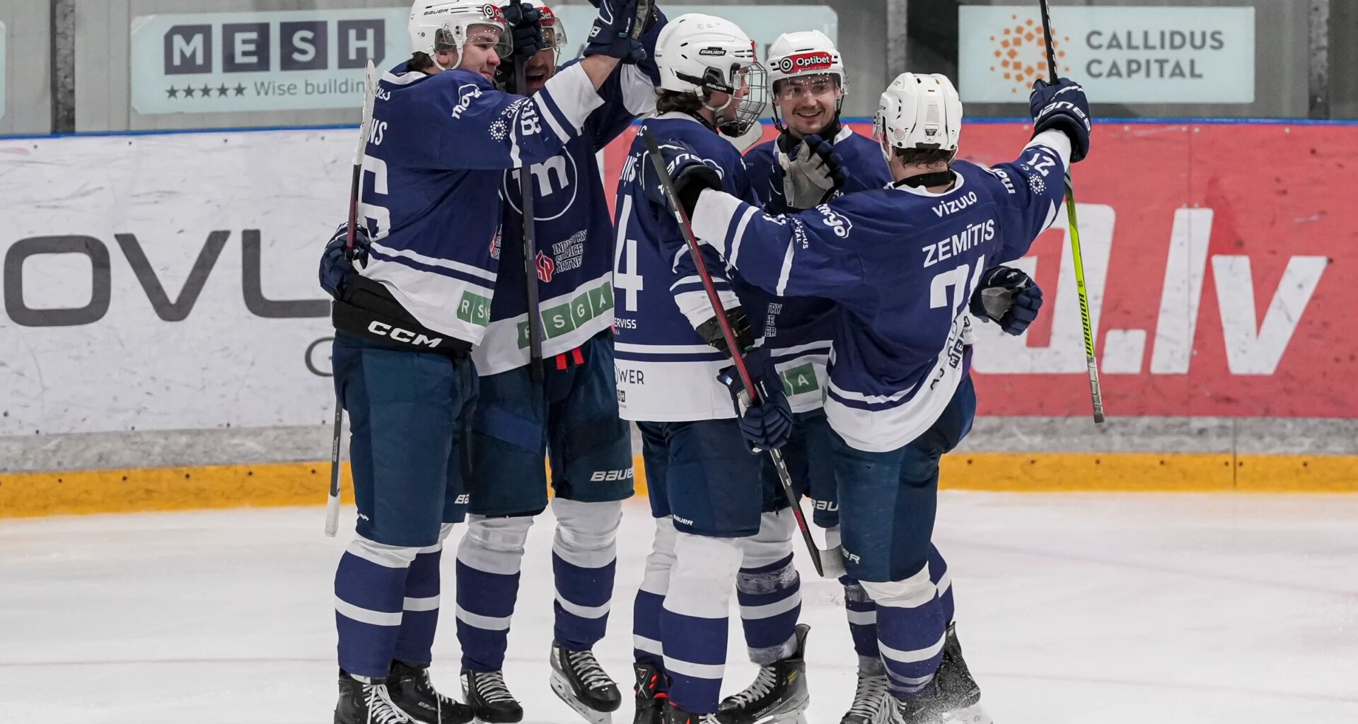 "Mogo/RSU" dominanci "Optibet" hokeja līgā turpina ar desmit vārtu guvumiem spēlē