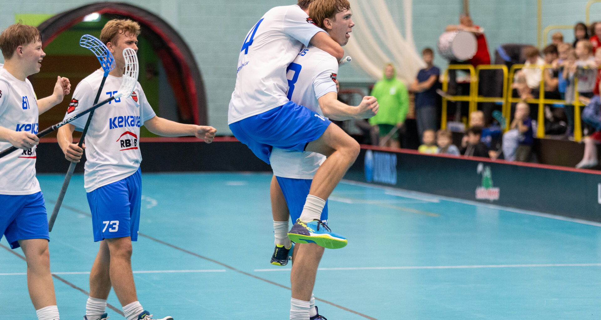 Latvijas Florbola savienība » LV » 2025/2026 » Jaunumi » "Ķekava/RB&B" cīņā pret talliniešiem izrauj uzvaru pagarinājumā