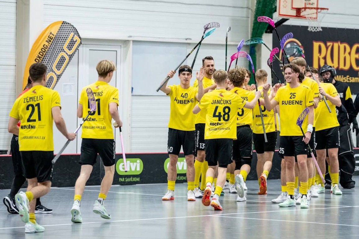 Latvijas Florbola savienība » LV » 2025/2026 » Jaunumi » Kocēnu "Rubene" spraigā cīņā tiek pie uzvaras Ķekavā