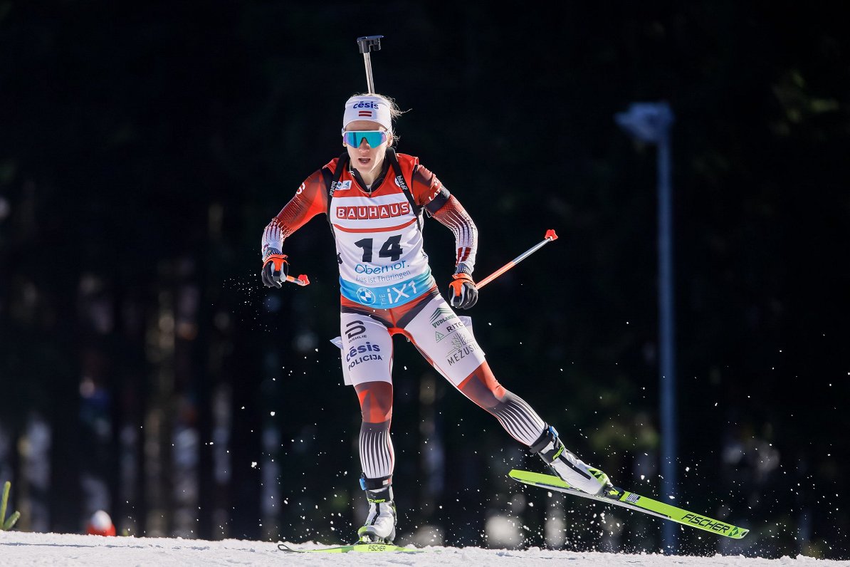 Latviešu biatloniste Baiba Bendika