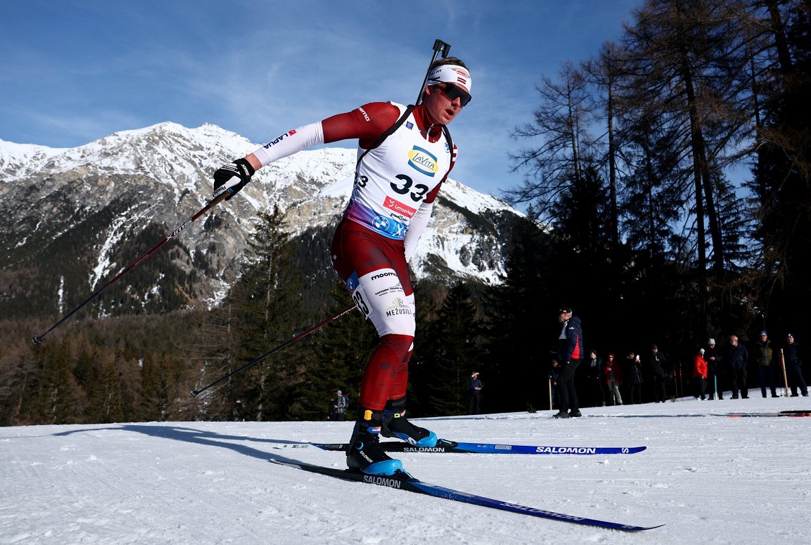 Latvie&scaron;u biatlonists Renārs Birkentāls