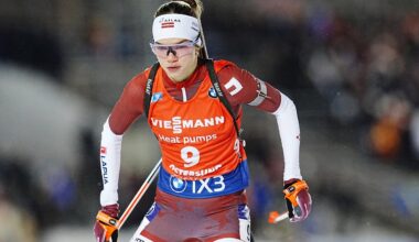 Latviešu biatloniste Volfa uzrāda perfektu šaušanu un iedzīšanas sacensībās ielaužas TOP25 / Raksts