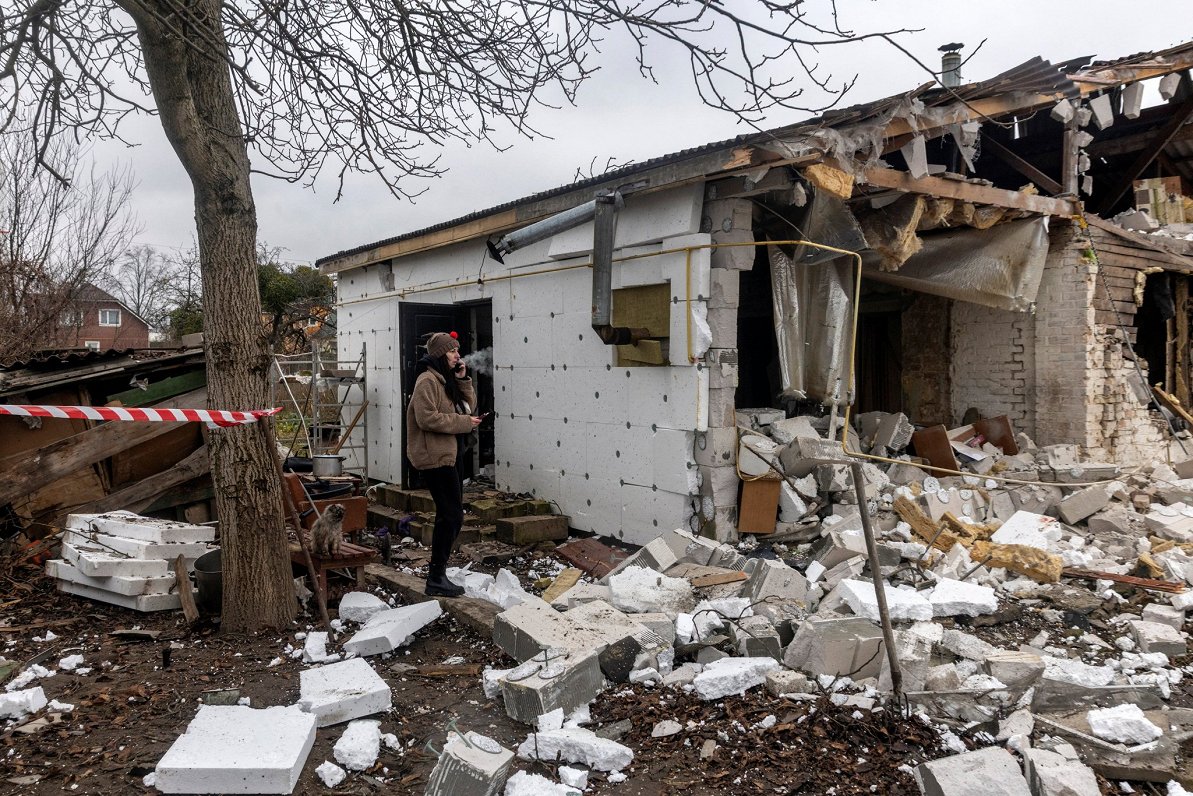 Krievijas armijas dronu uzlidojums Kijivas reģionam