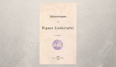 Vai zini, kā radās ar dziesmu svētku aizsākumu saistītā biedrība «Liedertafel»? / Raksts