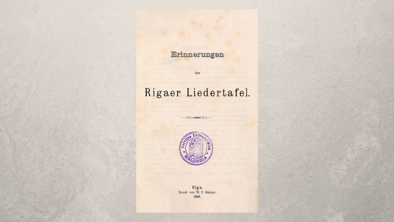 Vai zini, kā radās ar dziesmu svētku aizsākumu saistītā biedrība «Liedertafel»? / Raksts