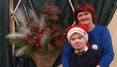 Iveta Kapteine ar dēlu Renāru