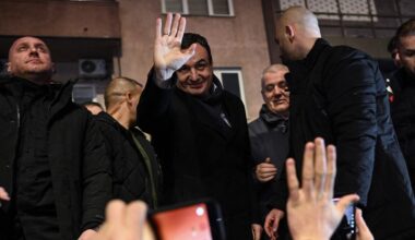 Kosovas līdz&scaron;inējais premjerministrs Albins Kurti svin uzvaru vēlē&scaron;anās (29.12.2025)