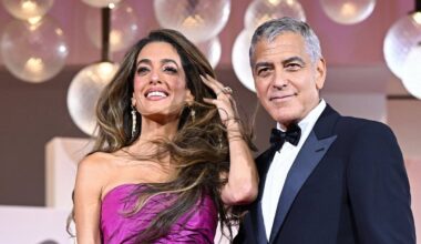 Holivudas aktieris Džordžs Klūnijs un viņa sieva Amala