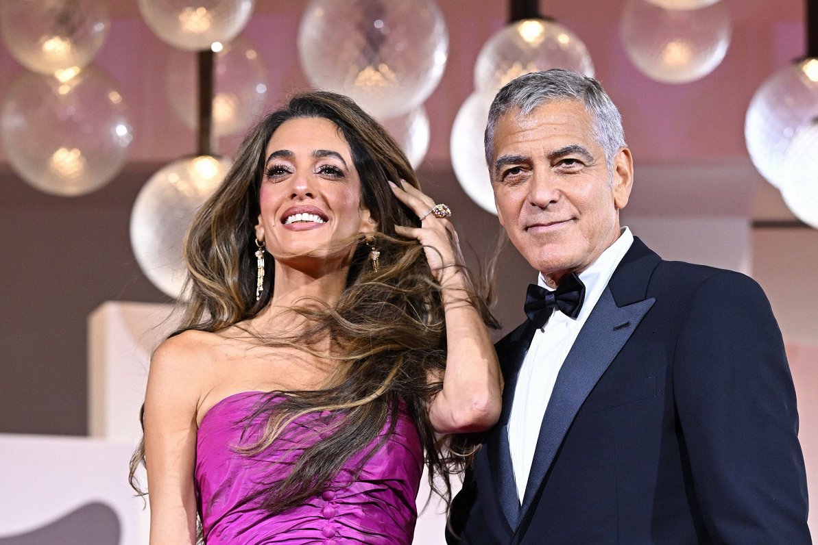 Holivudas aktieris Džordžs Klūnijs un viņa sieva Amala