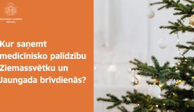 Informācija par medicīniskās palīdzības saņemšanas iespējām Ziemassvētku un Jaungada brīvdienās