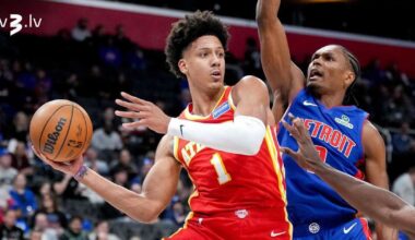 “Hawks” bez Porziņģa atzīst Austrumu konferences līderu “Pistons” pārākumu - tv3.lv