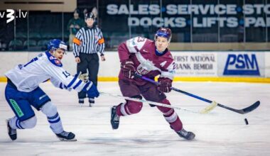 Latvijas U20 hokejisti otrajā pārbaudījumā zaudē Slovākijas vienaudžiem