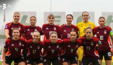 Latvijas futbolistes pārbaudes mačā atzīst Eiropas čempionāta dalībnieces Polijas pārākumu