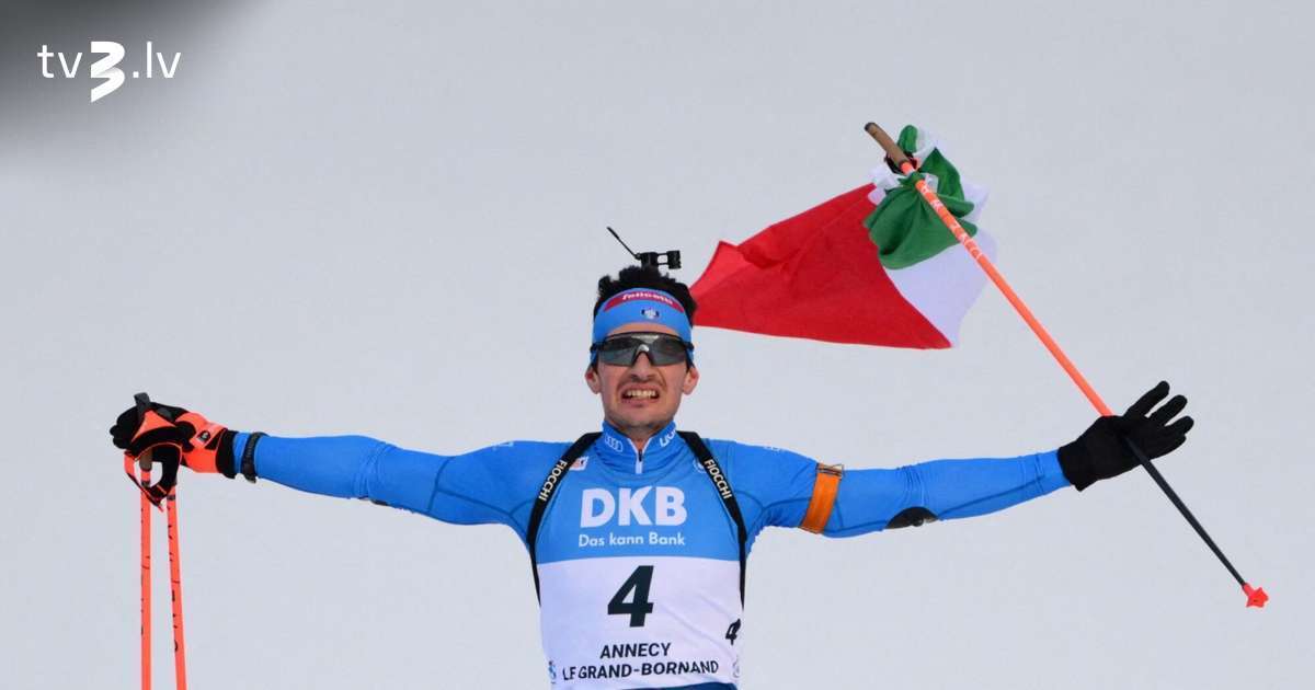 Džakomels triumfē Pasaules kausa biatlonā posmā distancē ar kopēju startu