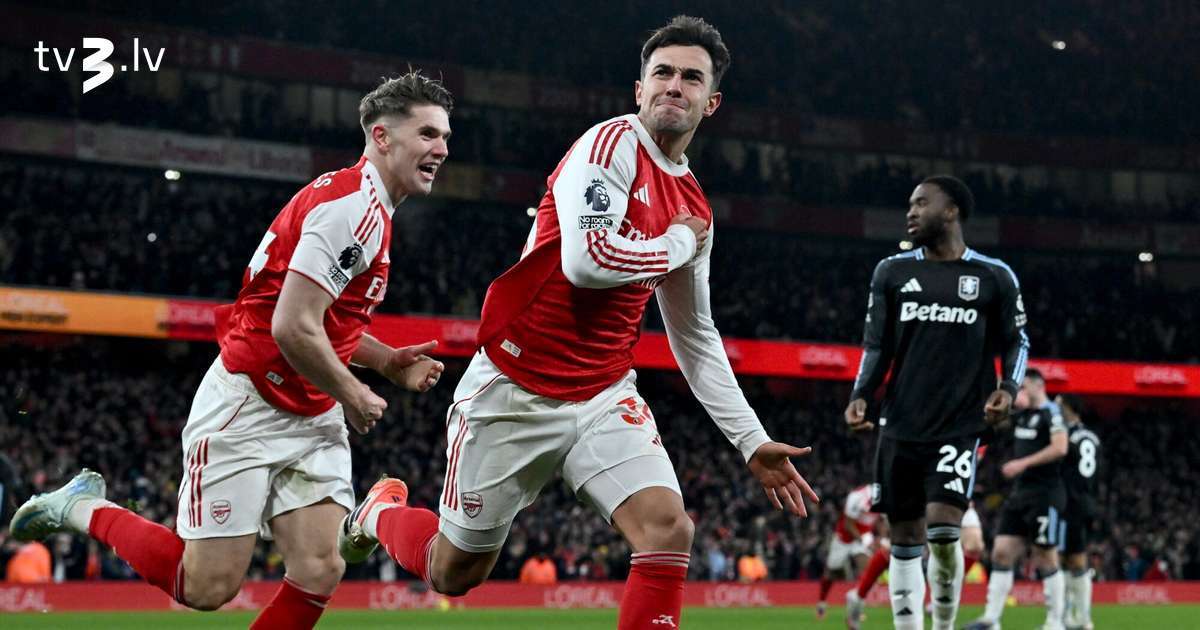 Premjerlīgas līderu duelī “Arsenal” sakauj “Aston Villa”