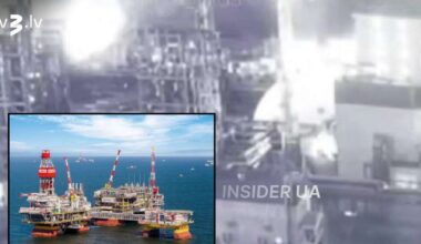 Ukraina veikusi triecienu Krievijas naftas platformai Kaspijas jūrā