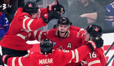 Kanādas olimpiskajā hokeja izlasē iekļauj trīs rezultatīvākos NHL spēlētājus