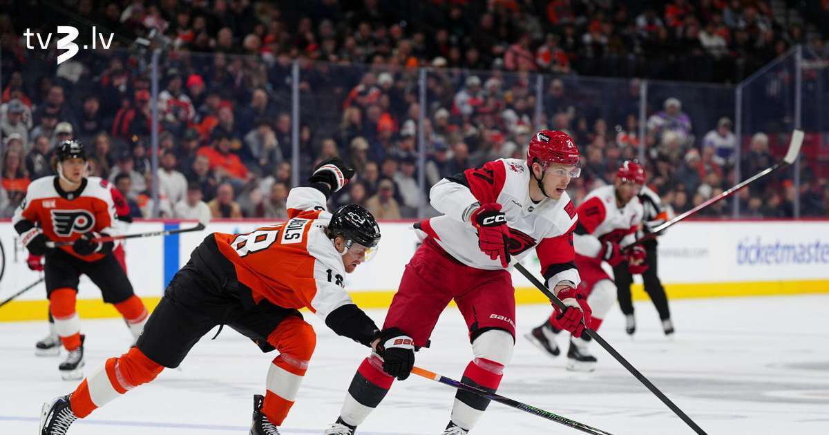 Ābols atdod pirmo rezultatīvo piespēli, “Flyers” bullīšos piekāpjas Karolīnas “Hurricanes”