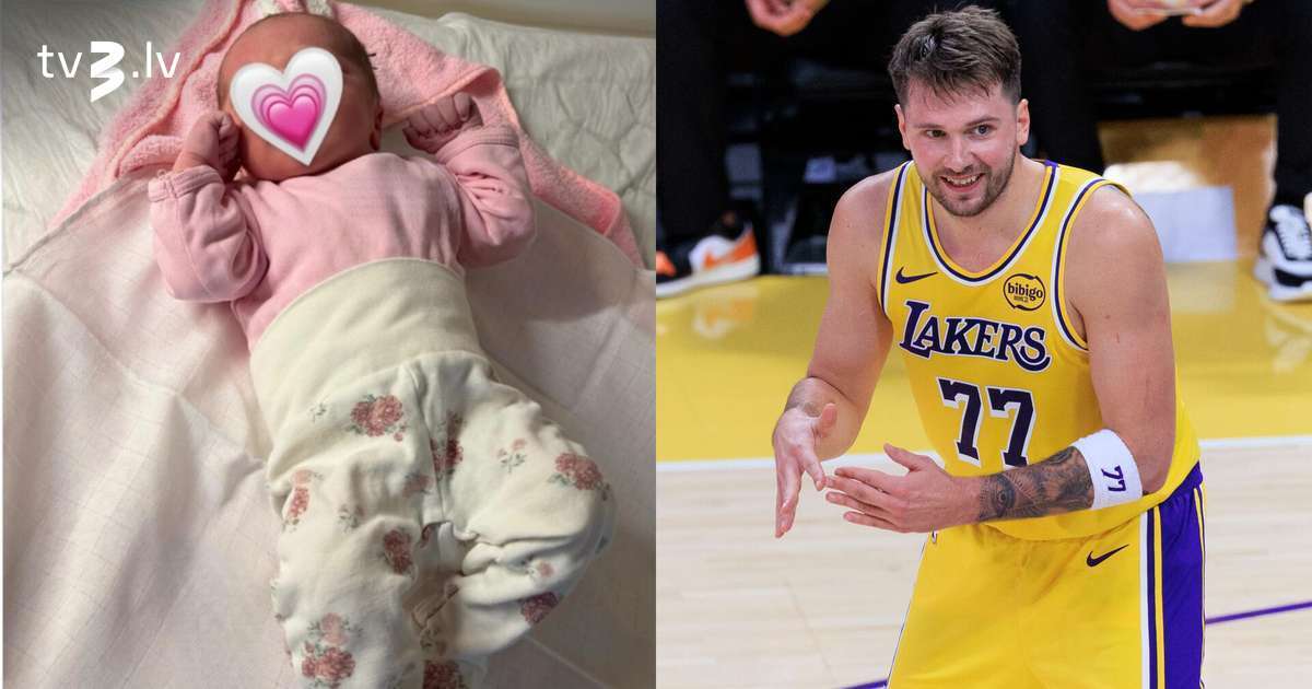 Luka Dončičs sagaidīja otro meitu Olīviju un dalījās ar pirmo fotogrāfiju
