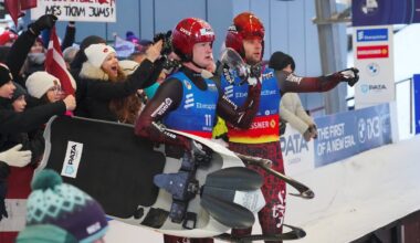 Latvijas kamaniņu divnieku ekipāžas septītajā un astotajā vietā Vinterbergas posmā