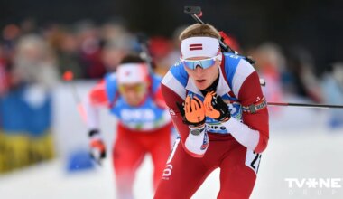 Latvijas olimpisko spēļu delegācijai piepulcējas biatlonists Edgars Mise