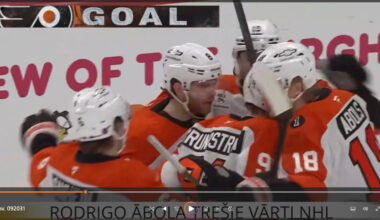 Rodrigo Ābols iemet trešos vārtus NHL (VIDEO)