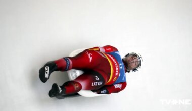 Aparjods Pasaules kausa posmā kamaniņu sportā ieņem astoto vietu