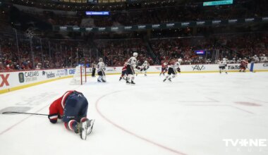 VIDEO ⟩ Nelāgs skats – Ovečkinam nolauž daļu zoba