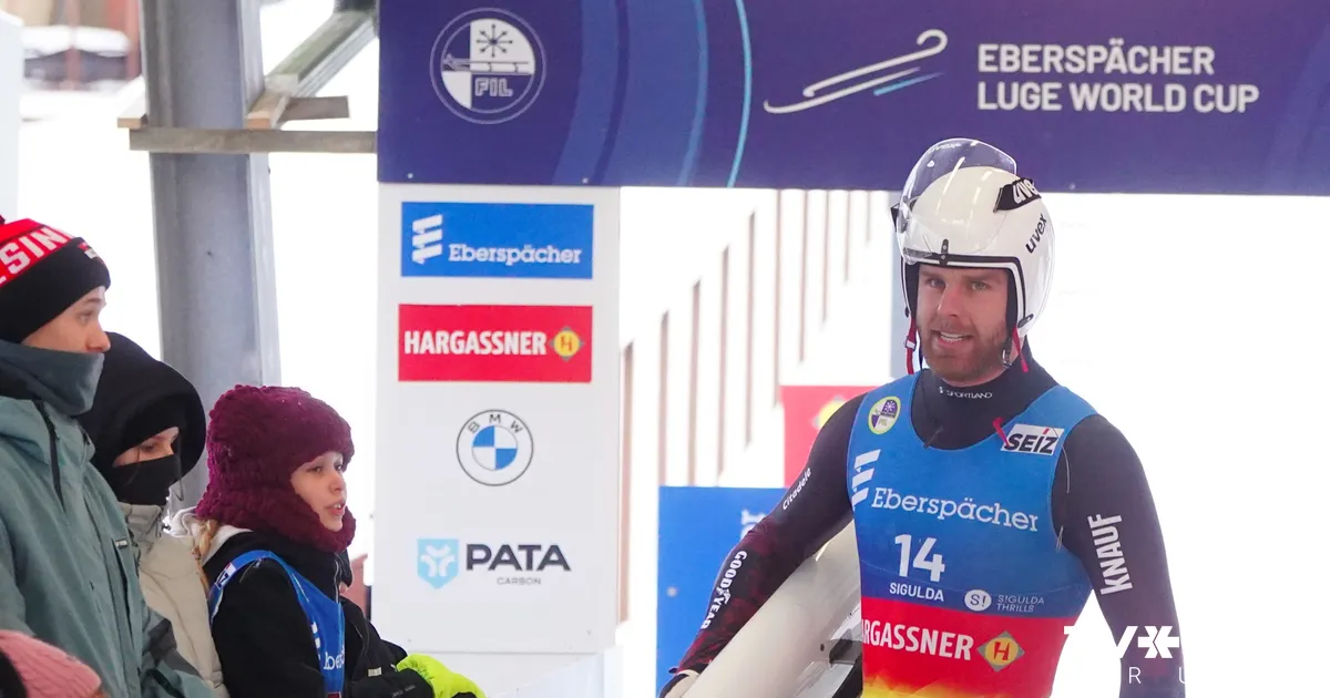 Aparjods Pasaules kausa posmā kamaniņu sportā ieņem astoto vietu