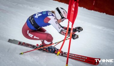 Zelča un Trapāns ar punktu rekordiem desmitniekā SKILV kausa otrajā posmā milzu slalomā Itālijā